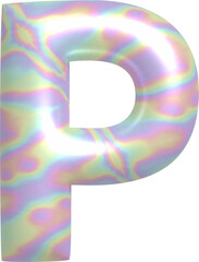 3D Holographic letter P