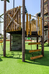 View of children's complex with ladder on playground