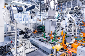 robots in a car plant