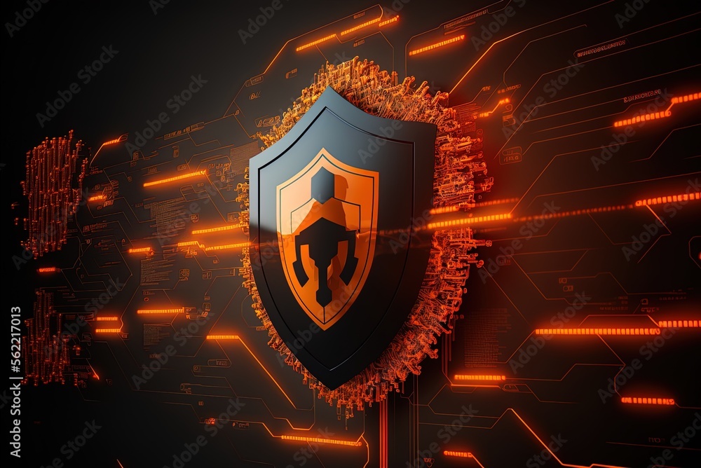 Poster in a flash of orange and a nod to the digital future, this infographic depicts a concept fundamental