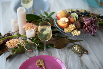 modern area for a wedding ceremony in autumn style