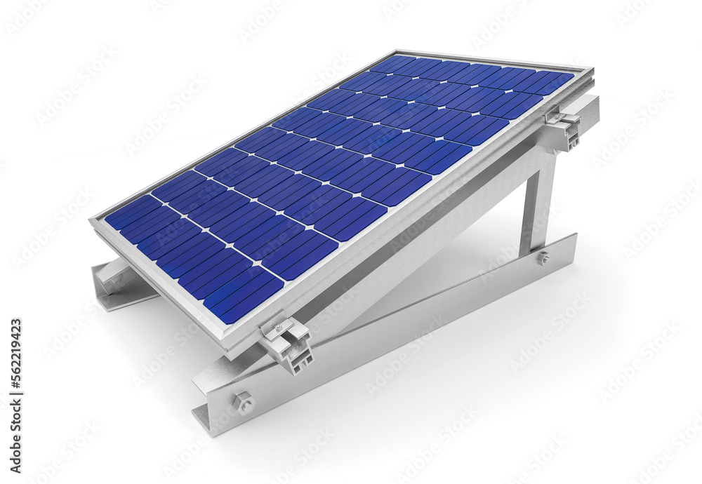 Sticker Solar panels in realistic 3d render