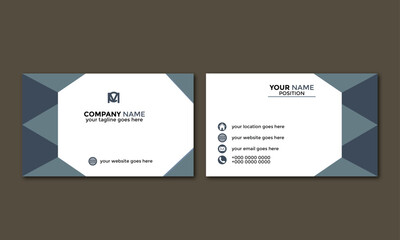 Modern and minimalist business card  double sided business card design template  Vector Creative Business Card Design 