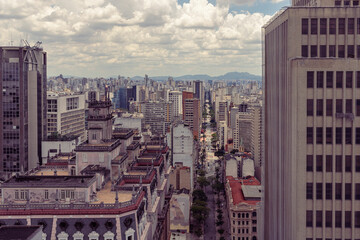 Fototapeta na wymiar Cidade de São Paulo. Horizonte de prédios.