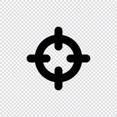 Obraz premium Target with inner circle icon in transparent background, basic app and web UI bold line icon, EPS10