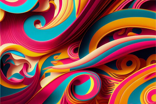 Colorfull abstract background, vibrant and detailet. Generative AI