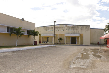 Fototapeta na wymiar Municipal Auditorium of Tekit in the state of Yucatán. December 28, 2022, Mexico