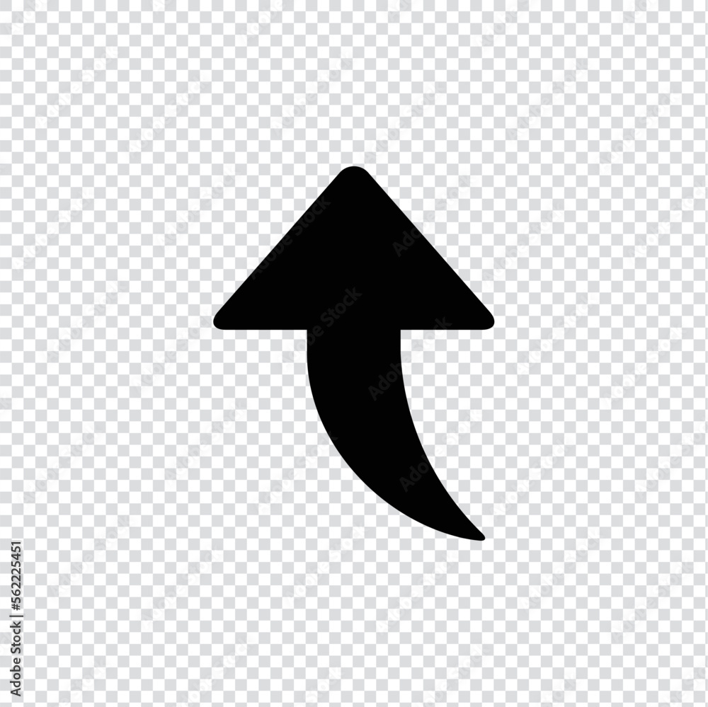 Aufkleber up arrow filled icon in transparent background, basic app and web ui bold line icon, eps10