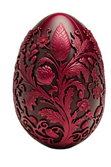 easter egg with floral ornament. Generative AI picture.