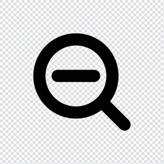 Zoom out outline icon in transparent background, basic app and web UI bold line icon, EPS10
