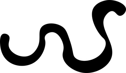 worm design illustration isolated on transparent background 