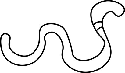 worm design illustration isolated on transparent background 