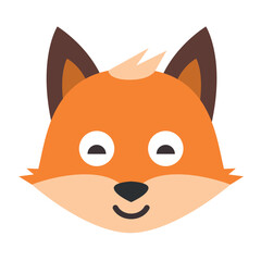 Fox Emoji logo. Vector illustration EPS