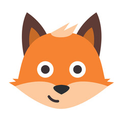 Fox Emoji logo. Vector illustration EPS