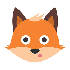 Fox Emoji logo. Vector illustration EPS