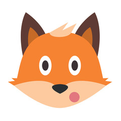 Fox Emoji logo. Vector illustration EPS