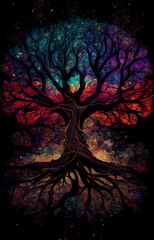 Abstract Tree of Life High Quality Art Generative Ai