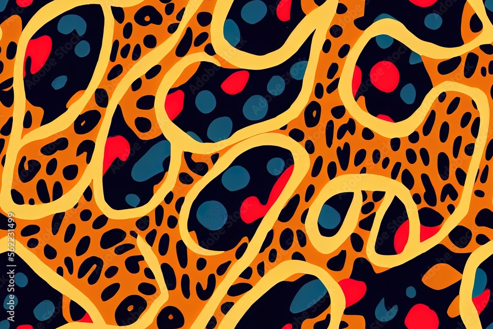 Wall mural style of writing brushes come in two distinct designs: a leopard print and a handwritten design. ani