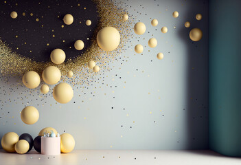 Ai-Generated Render of a Glittering, Glamorous, and Lavish Party Background