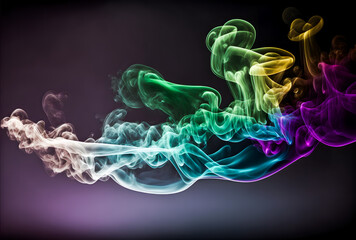 Colourful smoke background, Generative, Generative AI, Artificial Intelligence