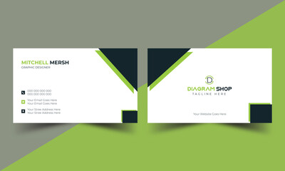 Vector business card. Visiting card for business and personal use. Modern business card template with corporate business concept. Creative and Clean Business Card Template.
