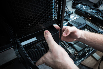 Powerful Modern Desktop Computer Workstation Building