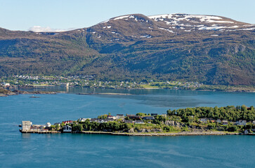 Fototapeta premium Top view of Alesund city in Norway