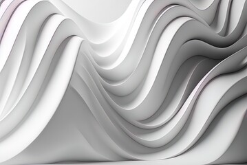 White Waves on the Surface. Beautiful abstract wallpaper. Generative AI