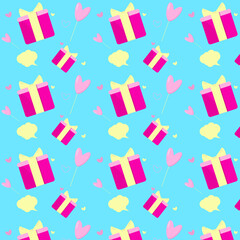 pattern with gift boxes