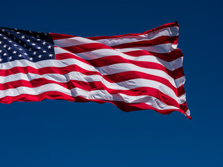 American Flag Waving in Wind 08