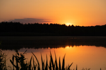Tranquil Lake Sunset