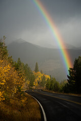 Autumn Rainbow in the Rocky Mountains