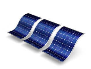 Fototapeta premium Solar panels in 3d render realistic