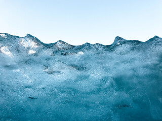 Icelandic Glacier, Frozen Ice Abstract Nordic Winter