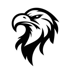 Eagle silhouette logo symbol design illustration. Clean logo mark design. Illustration for personal or commercial business branding.