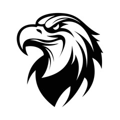 Eagle silhouette logo symbol design illustration. Clean logo mark design. Illustration for personal or commercial business branding.