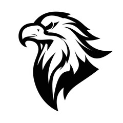 Eagle silhouette logo symbol design illustration. Clean logo mark design. Illustration for personal or commercial business branding.
