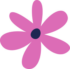 Hand drawn abstract flower doodles flat icon