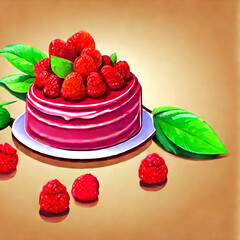 Cremetorte mit Erdbeeren