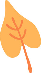 Hand drawn abstract leaf flat icon