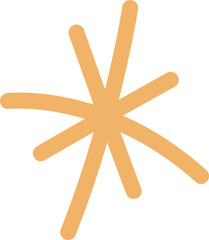 Hand drawn flower flat icon Floral design element