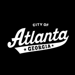 Atlanta, Georgia lettering design. Atlanta typography design. Vector and illustration.
