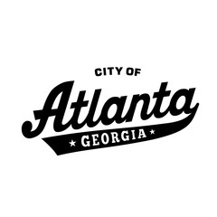 Atlanta, Georgia lettering design. Atlanta typography design. Vector and illustration.
