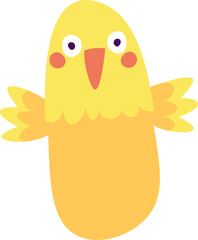 Cute small chick flat icon Domestic bird