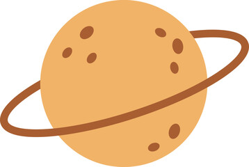 Planet flat icon Discover universe