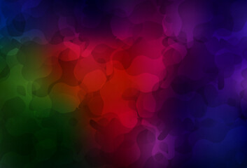 Dark Green, Red vector backdrop with memphis shapes.