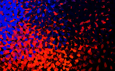 Dark Blue, Red vector texture with abstract forms.