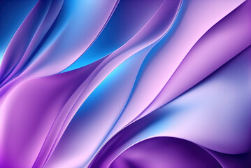 Abstract of Flowing Line in blue and purple background wallpaper gradient Generative AI