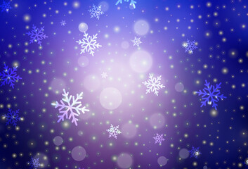 Fototapeta na wymiar Dark Purple, Pink vector pattern in Christmas style.