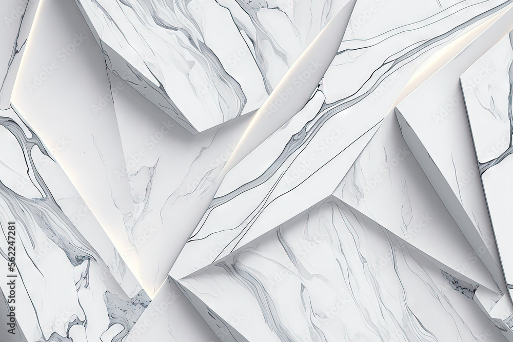 Poster white marble background with abstract texture panorama for design. generative ai